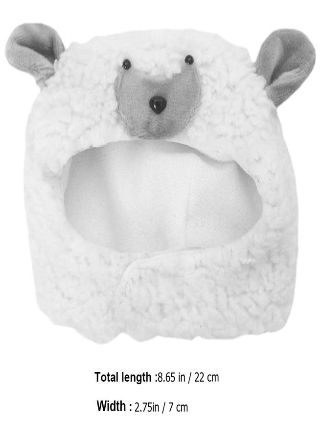 Amosfun Lamb Style Pet Hat Breathable Plush Sheep Headwear for Small Dogs and Cats Party Costume Photo Props - Image 4